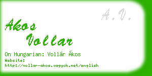 akos vollar business card